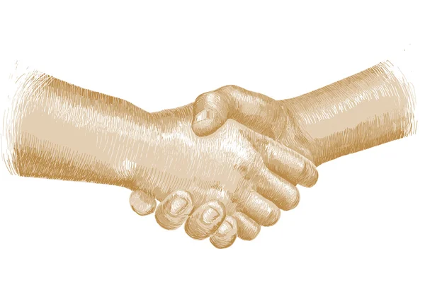 Poignée de main dorée — Image vectorielle