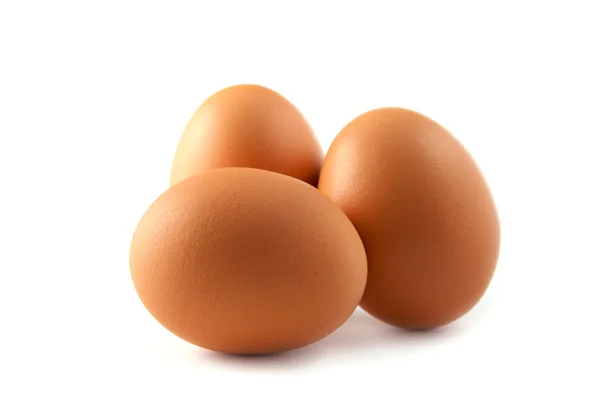 Tres huevos aislados —  Fotos de Stock
