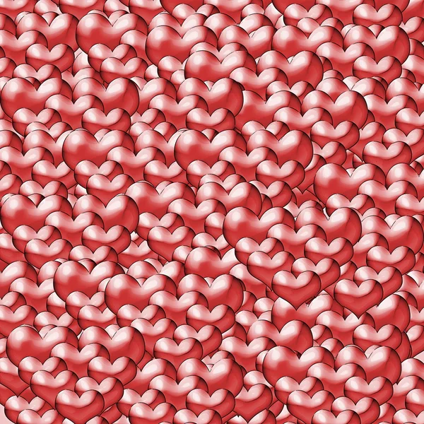 Rote Valentinsherzen Hintergrund — Stockfoto