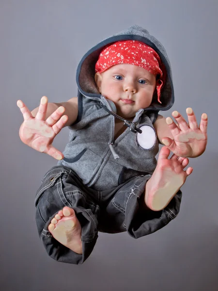 Babyjongen in rap stijl Rechtenvrije Stockafbeeldingen