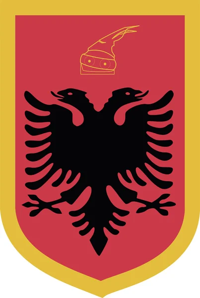 アルバニアの紋章です — ストックベクタ