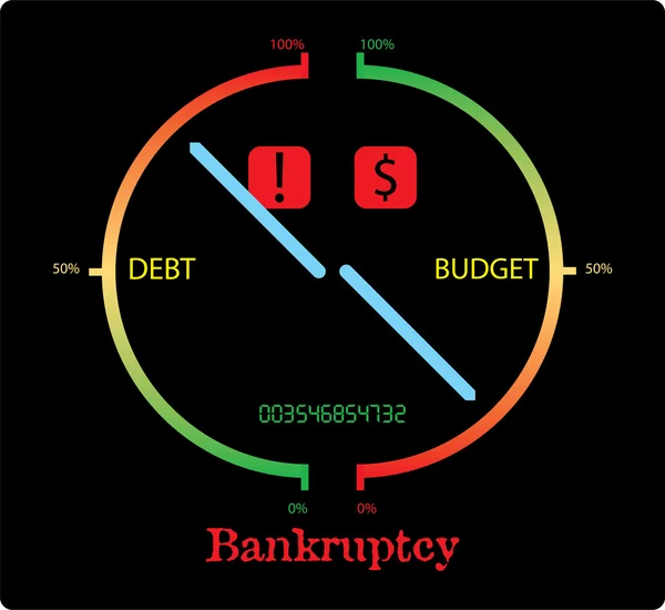 Банкротство — стоковый вектор