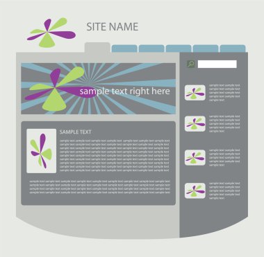 Vector web layout clipart