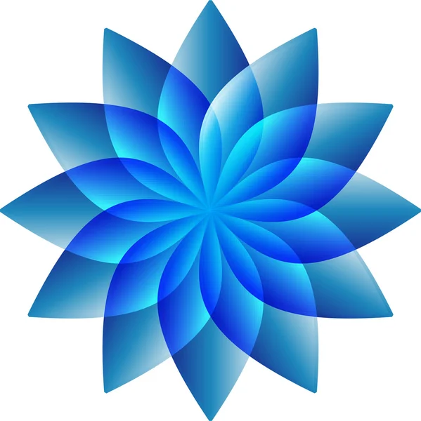Abstrakte blaue Blume — Stockvektor