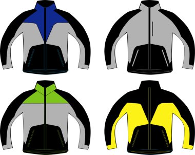 Man jacket pack clipart