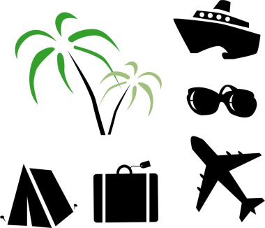 Travel icons clipart