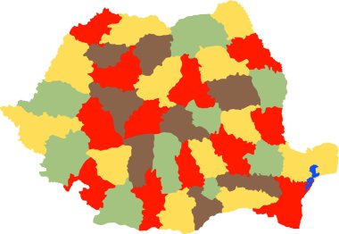 Romanian counties clipart