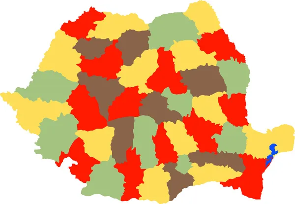 Romanian counties — Stock Vector