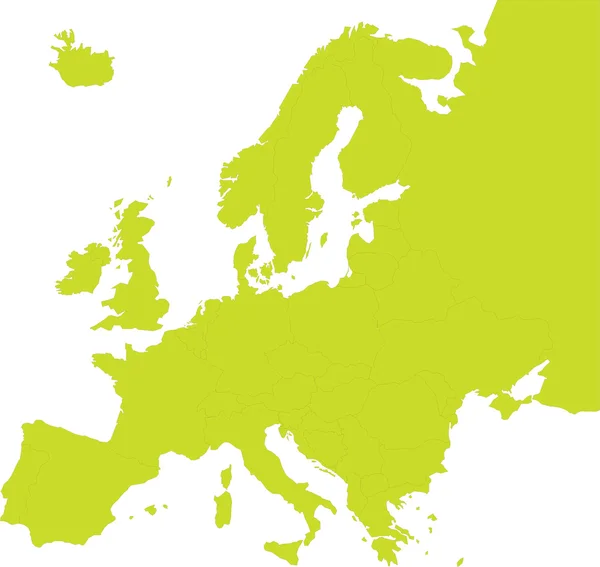 Europa-kaart — Stockvector
