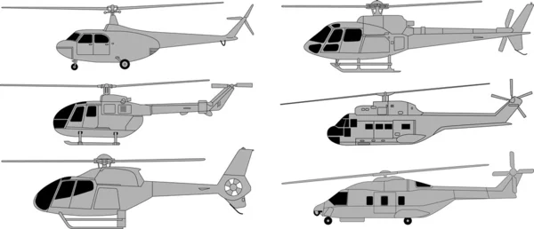 Hélicoptères — Image vectorielle