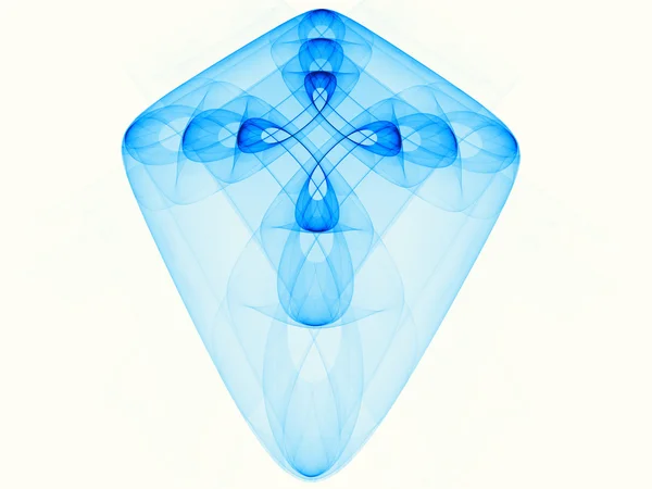 stock image Blue fractal cross