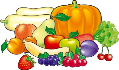 Fruits and berries clipart