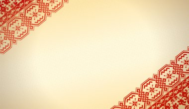 Ethnic fabric of Russian-style clipart