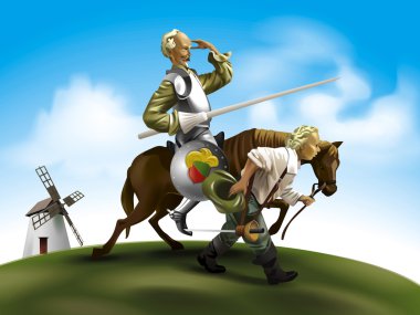 Don Quixote illustration clipart