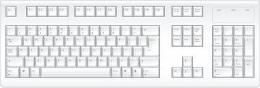 Keyboard. Top veiw. clipart