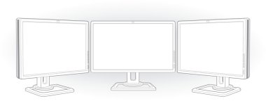 Monitors multisystem clipart