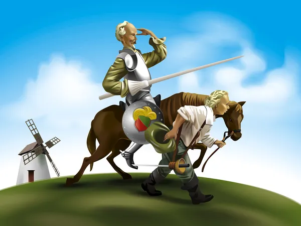 Don Quichote Illustration — Stockfoto