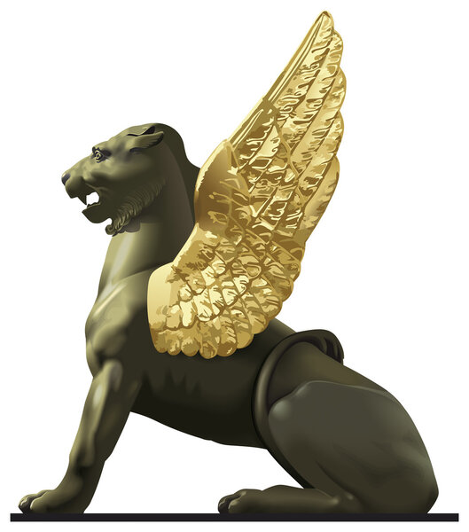 Griffin - mythical animal illustration