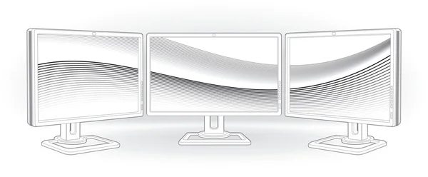Monitors multisystem — Stock Photo, Image