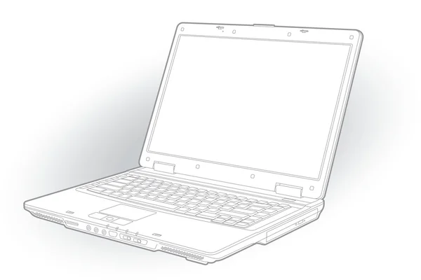 Notizbuch - Laptop — Stockfoto