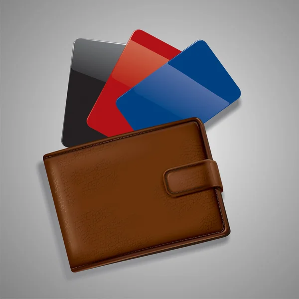 クレジットカード付き財布 — ストック写真