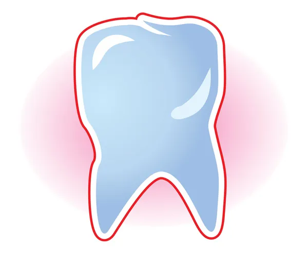 Zdravý zub znak. — Stock fotografie