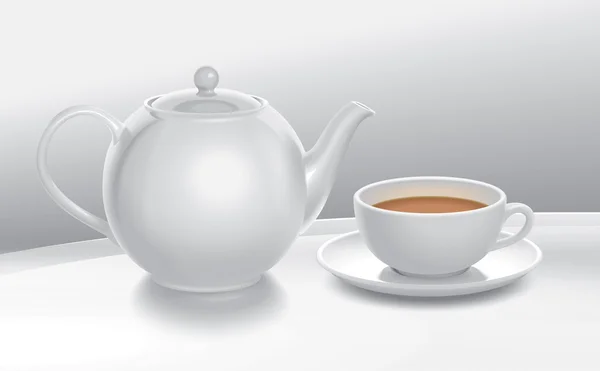 Τσάι σύνθεση εικονογράφηση — Φωτογραφία Αρχείου
