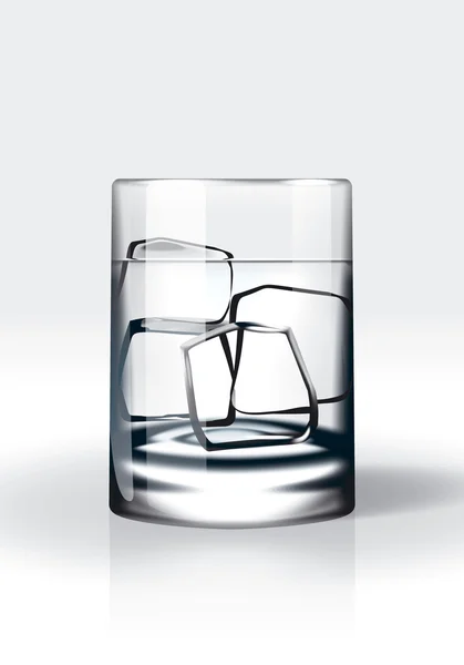 Vodka con hielo / agua con hielo — Foto de Stock