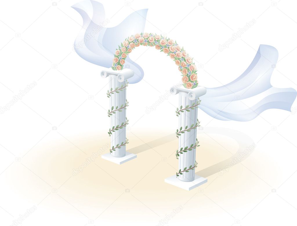 Wedding arch illustration