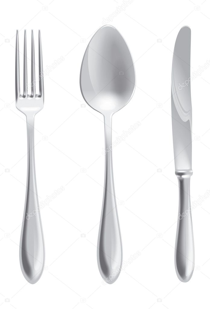 Cutlery detailed illustration.