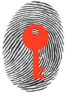 Finger Print with key clipart