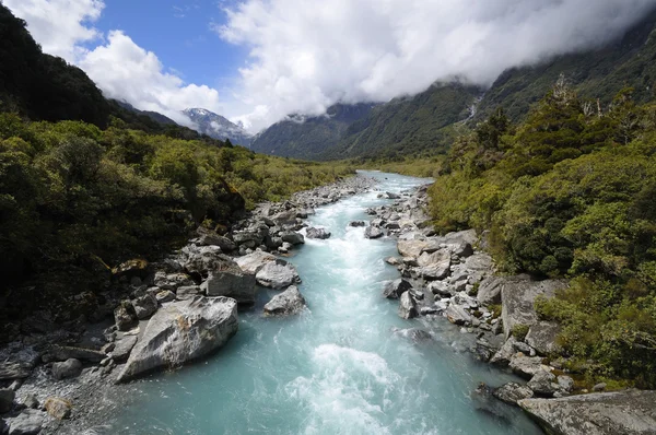 Copland river, copland track, Nový Zéland — Stock fotografie