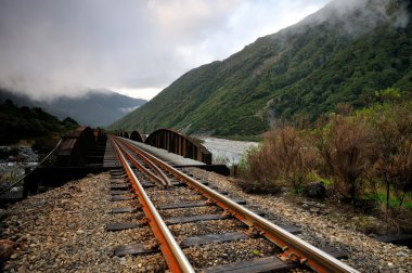 Goat Creek Rail Bridge, Arthur's Pass, New Zealand clipart