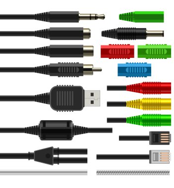 Electronic jackplugs and jacks clipart