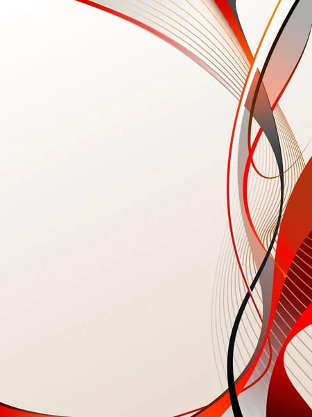 Rode abstracte lijnen — Stockvector