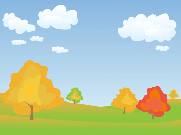 Vector otoño paisaje — Vector de stock