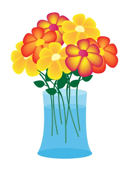 Цветы в вазе — стоковый вектор