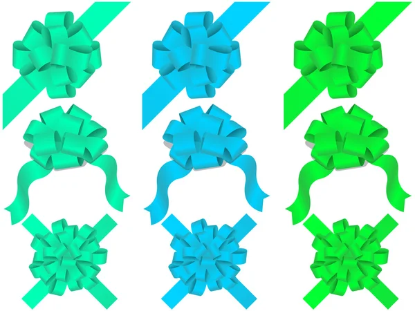 Vector set of decorative bows — Stock Vector