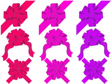 Vector set of decorative bows clipart