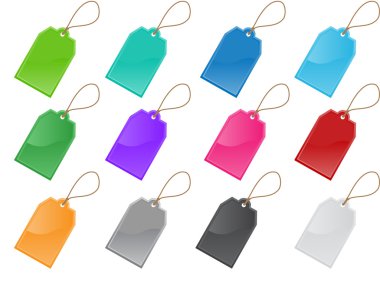 Price and labels tag set clipart