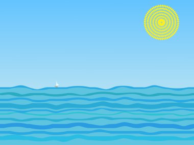 Sea and sun clipart