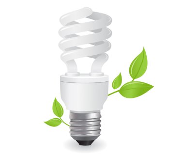 Ecological lightbulbs illustration clipart