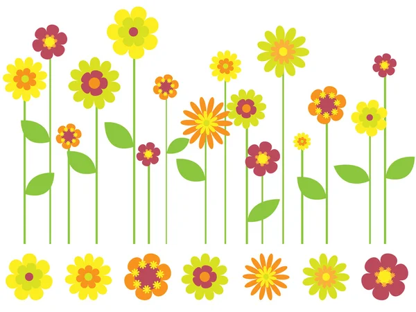 Jardín de flores brillante — Archivo Imágenes Vectoriales
