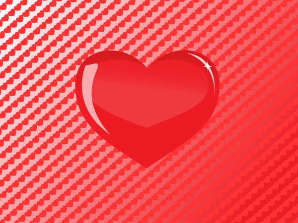 Vector rood glazen hart — Stockvector