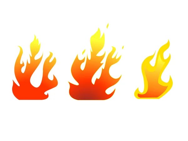 Vektor oheň sada — Stockový vektor