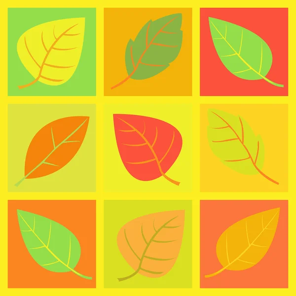 Illustration des feuilles rétro — Image vectorielle