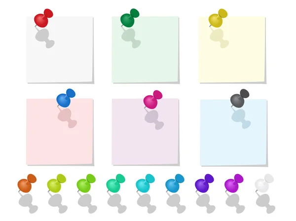 Illustration vectorielle de la collection push pin — Image vectorielle