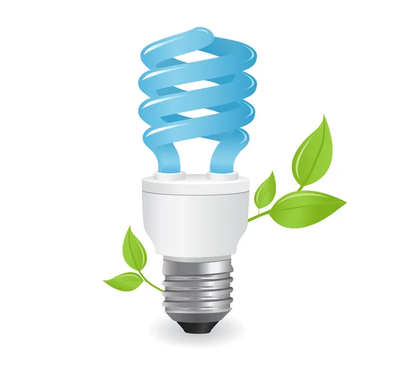 Ekologiska glödlampor ikonen — Stock vektor