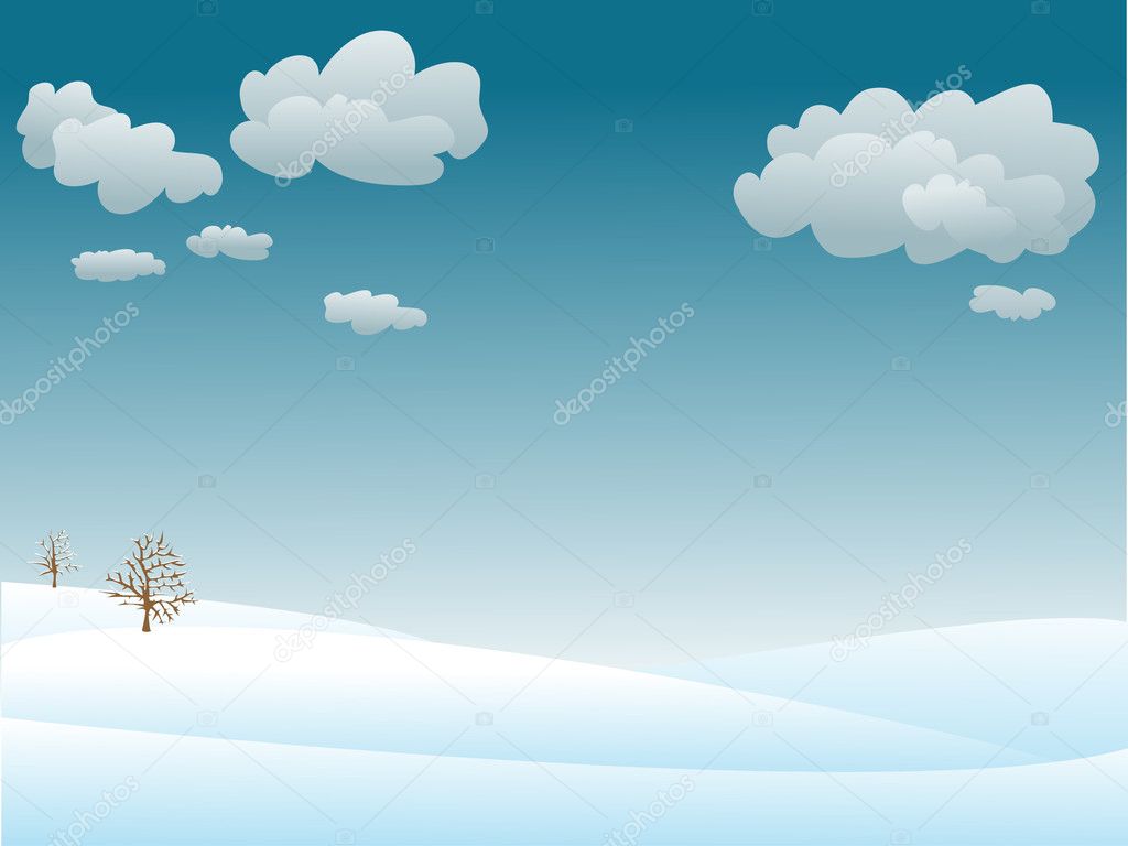 Vector winter landscape