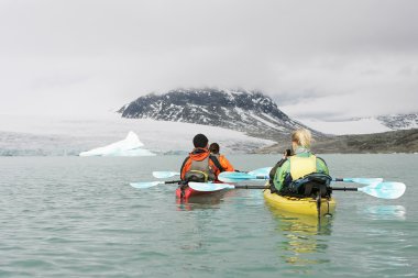 Kayaking in norway clipart